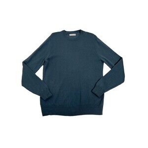 Everlane Mens Cashmere Crew Neck Sweater Gray Blue Large Luxury